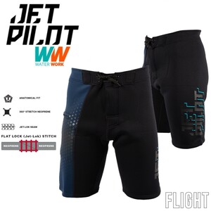 ジェットパイロット JETPILOT 海パン ネオプレン 送料無料 フライト ネオ ボードショーツ JA22900-1 ブラック/ブルー M