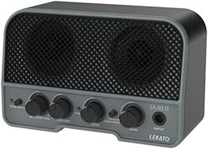 LEKATO ミニギターアンプ エレキギターアンプ 小型 2つサウンドチャンネル 充電式 5W Bluetooth 機能対応 ヘッ