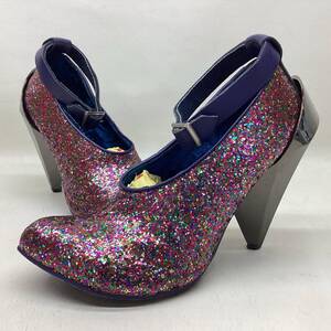 ■Irregular choice イレギュラーチョイス レインボーカラーキラキラハイヒール サイズ38 汚れあり 中古品 0.74kg