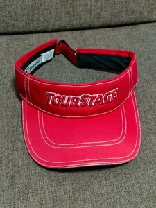 ☆【TOURSTAGE】サンバイザー☆ゴルフ☆フリーサイズ☆レディース☆USED【234】