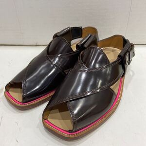 【Paul Smith ポールスミス】466502 サンダル UK8 クロスサンダル ブラウン 2404oki h