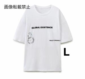 vintage ヴィンテージ レトロ ロゴ イラスト 半袖 Tシャツ トップス Lサイズ レディース★ZARA 好きな方に★2024 S/S 春新作 新品未使用★