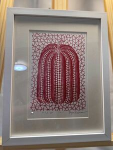 【模写】 草間彌生 YAYOI KUSAMA 80限定 かぼちゃ(AAP) Pumpkin (AAP) シルクスクリーン 額装 收藏品 藝術品　額装 外径30×38CM 