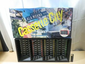 ■926：カセットテープ　ラック　Cassette City　カセットシティ　40本入　2個　黒　ブラック　まとめて■