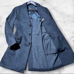 定価50万!!!Loro pianaカシミヤ素材!!!【ラルディーニ LARDINI】紳士服界の重鎮!!!ブートリエール チェスターコート◎L 48 ダークグレー