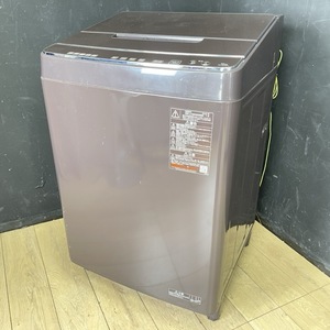 送料無料 東芝 電気洗濯機 【中古】動作保証 TOSHIBA AW-10DP2 2023年製 10kg ブラウン ZABOON ウルトラファインバブル 111091 C / 21747