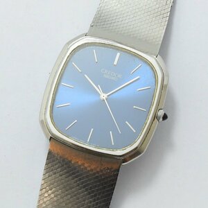 1円 不動品 腕時計 セイコー SEIKO クレドール 5931-5160 クォーツ メンズ ブルー 同梱不可