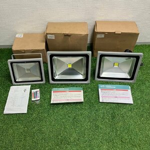 【未使用保管品】『11-702』有限会社ウェイウェイ貿易 weimall LED投光器 JLM-LTG30W-RGB A42D×2 照明3点まとめ