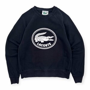 CLASSIQUE LACOSTE ラコステ フロッキープリント 長袖 トレーナー シャツ サイズ 36 /ネイビー/レディース