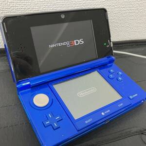 K032-I57-2077◎任天堂 ニンテンドー 3DS 本体 ゲーム機 玩具 ブルー 専用ソフト2点付き ドラゴンクエスト ※通電確認・初期化済