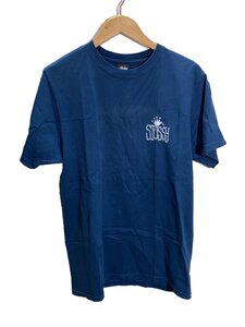 STUSSY◆24SS/CROWN INTERNATIONAL TEE/Tシャツ/S/コットン/NVY