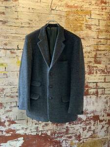 ~80s Dunn&Co Harris Tweed TAILORED JACKET ヴィンテージ ビンテージ ハリスツイード テーラードジャケット トラッド 70s 送料無料