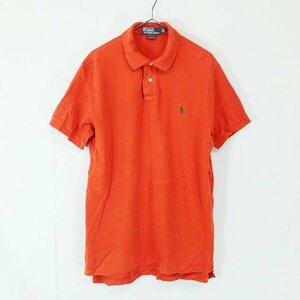 Polo by Ralph Lauren ラルフローレン S/S ポロシャツ ワンポイントロゴ サマー オレンジ ( メンズ L ) M9459 1円スタート