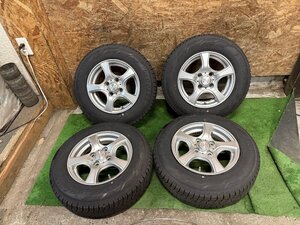 VIOLENTO 13インチ 5J +36 155/80R13 YOKOHAMA ICEGURAD iG60 2022年製 バリ山 スタッドレス タイヤホイール 4本セット H37