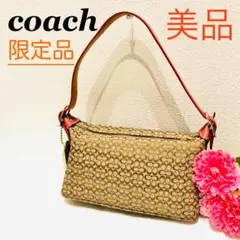 【美品】COACH ミニショルダーバッグ　ハンド　シグネチャー　ANA限定