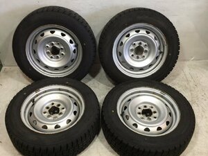 7分山 ダンロップ WM02 175/65R14 82Q 2020年 社外スチール 14x4.5J +45 4H 100 114.3 ハブ径70ｍｍ 4本 スタッドレスタイヤ