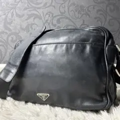 【希少✨】PRADA オールレザー アーカイブ ショルダーバッグ 三角ロゴ