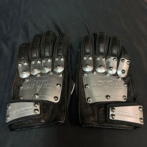 FLc294Y06 KADOYA カドヤ ハンマーグローブ HAMMER GLOVE ブラック シルバーカラー Mサイズ