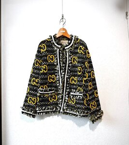 ★GUCCI/グッチ　*GGツイードジャケット～MOHAIR WOOL CARDIGAN WITH GG PATTERN～/size:S//定価約39万円*　古着のgplus広島　2412r3