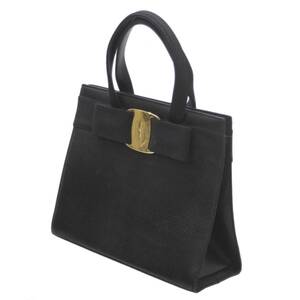 Ferragamo / フェラガモ ハンドバッグ ヴェラ ブラック BA214178 レザー NO Bランク