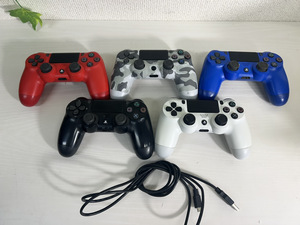 6275-03★SONY/PlayStation4 コントローラー5点おまとめセット♪CUH-ZCT2J/CUH-ZCT1J/その他/デュアルショック★