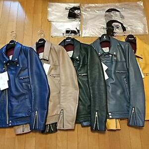 12AW UNDERCOVER/アンダーカバー サイコカラー レザー ライダース ジャケット JONIO着用ベージュ、青山限定ブルーグレー含むフルコンプ!! 