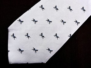 ♪27599C♪良品【刺繍 馬 ウマ 動物 柄】ポロ【POLO】 ネクタイ