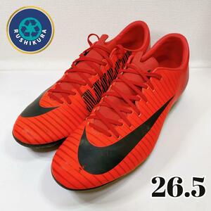 NIKE マーキュリアルヴェイパー 26.5 赤 中敷なし サッカー スパイク