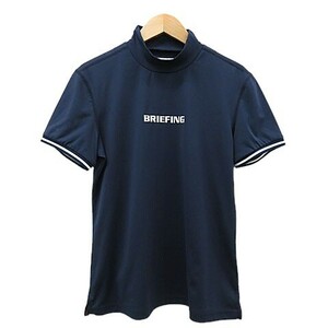 【格安】1,000円～ BRIEFING GOLF ブリーフィング モックネック 半袖Tシャツ ネイビー系 サイズS レディース ゴルフウェア [M5260]