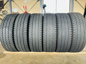 ◆SL25◆245/80R17.5 133/131J DUNLOP SP001 トラック用スタッドレスタイヤ 2019 年製 6本セット