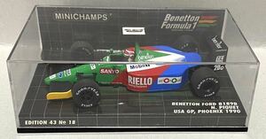 ミニチャンプス 1/43 ベネトン フォードB189B No.20 N.ピケ 1990 US GP フェニックス Benetton パッケージ