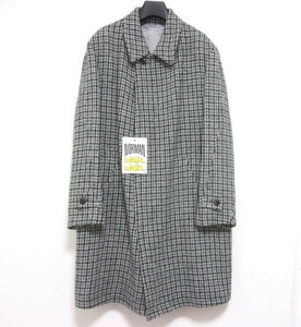 新品★NORMAN×HARRIS TWEED★ノルマン×ハリスツイード★馬場圭介★ステンカラーコート★ビッグシルエット★日本製★L★ウール★グレー