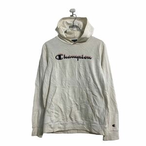 Champion ロゴ スウェット パーカー キッズ XL ホワイト チャンピオン プルオーバー 古着卸 アメリカ仕入 a605-8352