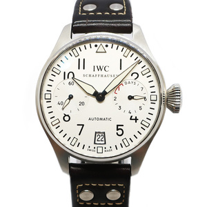 【天白】IWC トリビュート トゥ ジャパン IW500418 シルバー SS レザー メンズ 腕時計