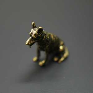 真鍮　ブラス　シェパード　犬　ワンちゃん　brass 置物　アクセサリー　雑貨　小物　文鎮