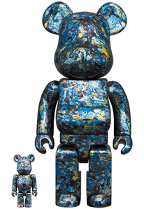 ベアブリック BE@RBRICK Jackson Pollock Studio CHROME Ver. 100%&400%