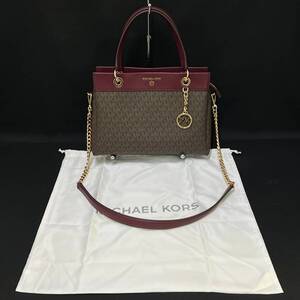 BKg078I 80 MICHAEL KORS マイケルコース MKシグネチャー 2WAY ショルダー ハンドバッグ レザー AV-2107 F21