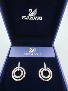 SWAROVSKI スワロフスキー ピアス 678224 CIRCLE サークル シルバーカラー アクセサリー レディース 専用ケース付き 未使用品 【AJ023】