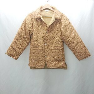 ◇ ⊇ pairmanon ペアマノン 花柄 キッズ 子供服 長袖 ジャンパー アウター サイズ150 ブラウン系 女の子 E