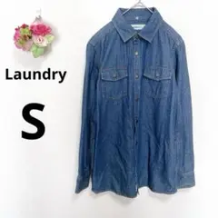 a3122 Laundry メンズ　デニムシャツ　カジュアル　長袖　コットン　S