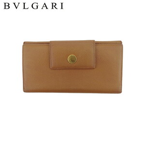 ブルガリ 長財布 Wホック 三つ折り レディース メンズ ロゴボタン クラシコ BVLGARI 中古