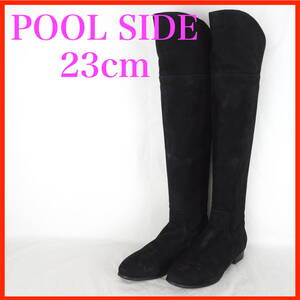 EB7514*POOL SIDE*プールサイド*レディースロングブーツ*23cm*黒