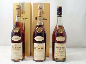 m2822 / 未開栓 古酒 Hennessy ヘネシー VSOP 700ml 40% 箱付 3本 セット まとめて コニャック ブランデー 現状品