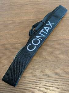 CONTAX コンタックス ストラップ ブラック 黒 幅36mm グレー刺繍文字 carl zeiss T* Lenses 美品