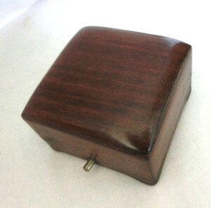●アンティーク　木製 指輪ケース　リングケース　ジュエリーボックス　空箱　状態良　美品　大正時代？　モガ