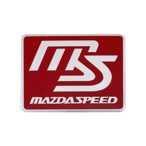 【ゆうパケット送料込】MAZDASPEED(マツダスピード) 3Dエンブレムプレート レッド 縦5.5cm×横8cm アルミ製 マツダ