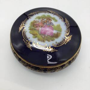 9405■LIMOGES CASTEL 小物入れ 22K GOLD リモージュ 小物入れ 金彩 女性像