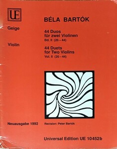 バルトーク 44の二重奏曲 第2巻 (2バイオリン) 輸入楽譜 Bartok 44 Duos for Two Violins Vol.2 洋書