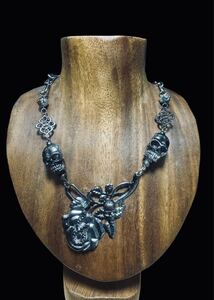 JＰG/ vintage Collection sampleskull Rose necklace GAULTIER