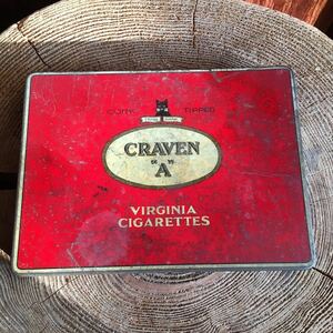 CRAVEN”A” virginia cigarettes シガレット　煙草　たばこ　缶　アンティーク　ビンテージ　英国　イギリス　ロンドン